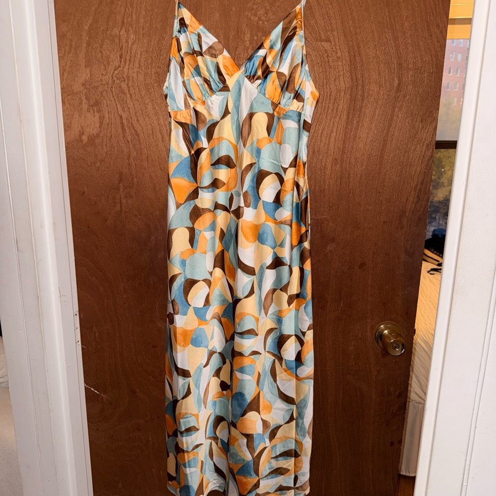 Abercrombie & Fitch Abstract Silky Print Dress Size M